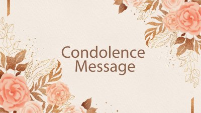 Writing and Responding to Condolence Messages