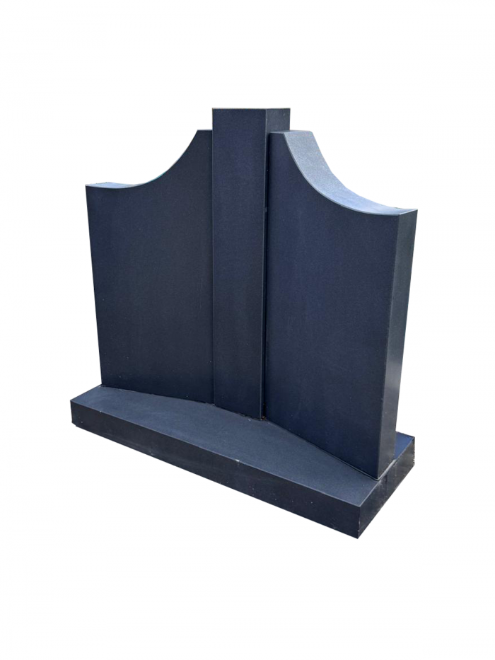 The Ashfield memorial headstone in all honed black granite