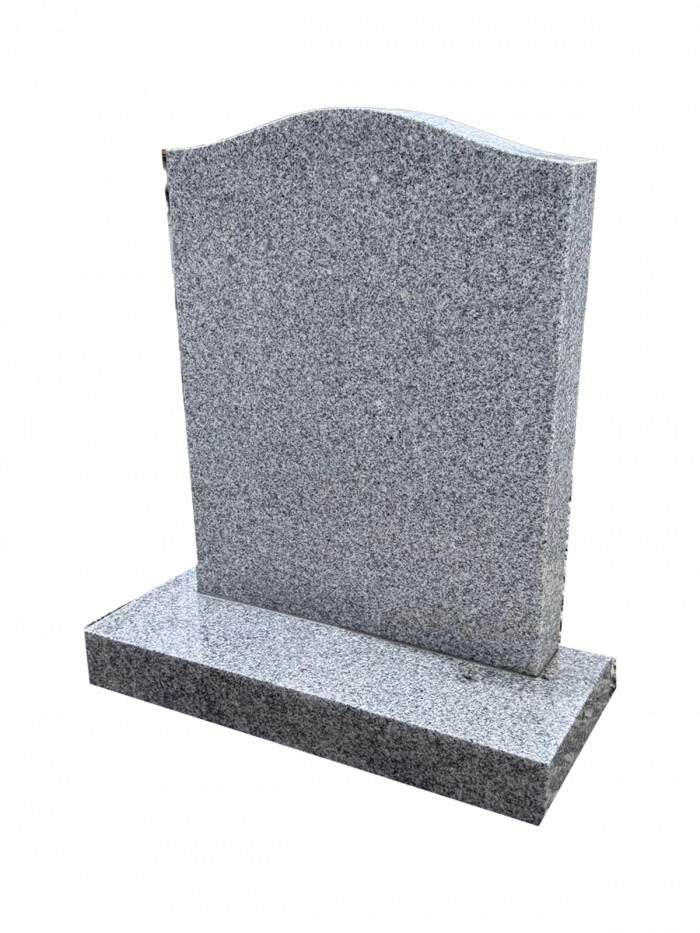 Saddle silver mist memorial headstone